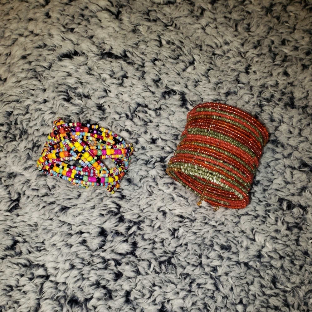 90s Seed Bead & Wire Bracelets